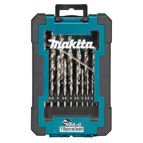Makita HSS-G SERIES METAL DRILL BIT SET - 1-10mm METRIC - 19pc  D-67549