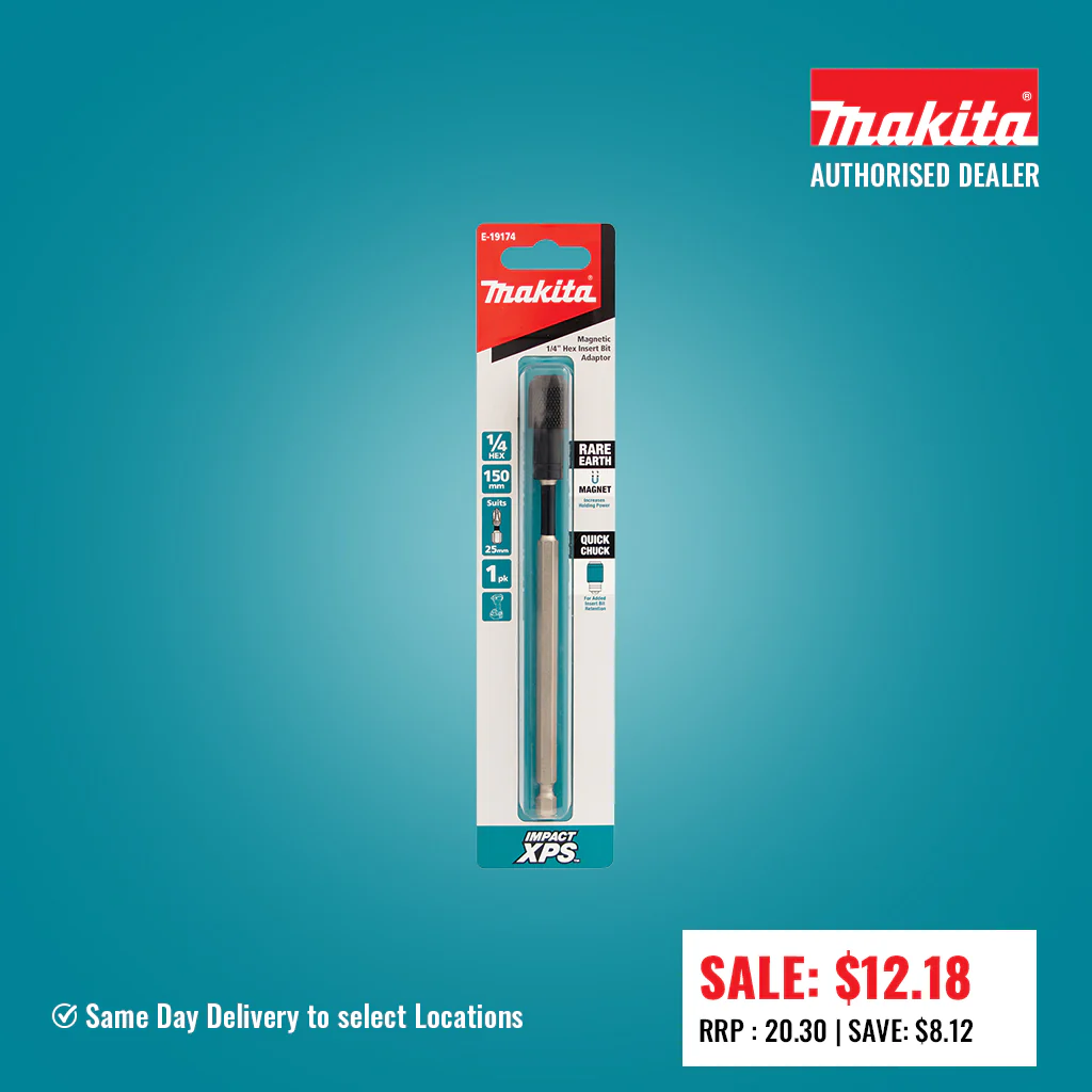 Makita Impact XPS 150mm 1/4" extension quick chuck with magnet E-19174