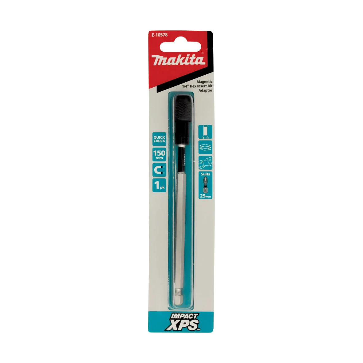 Makita Impact XPS 150mm 1/4" extension quick chuck with magnet E-19174 - Image 2