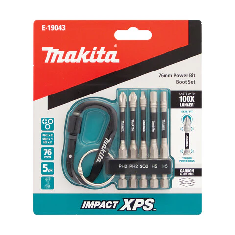 Makita IMPACT XPS 75mm MIX SET & CARABINER - 5pc E-19043