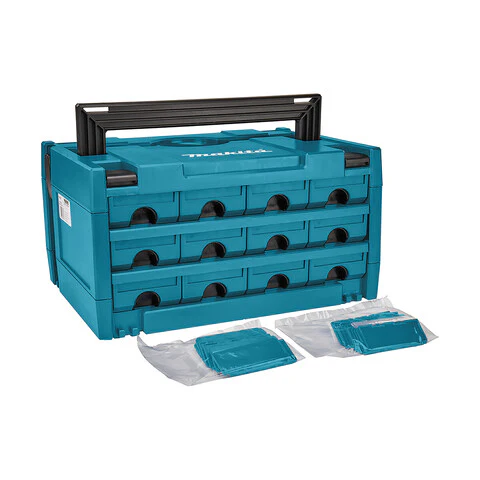 Makita MAKPAC 3 - 12 DRAW BIT BOX STORAGE CASE P-84327