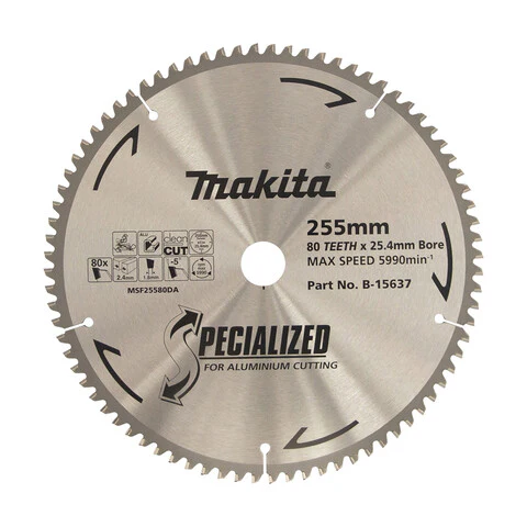 Makita Specialized 255mm 80T Aluminium Saw Blade #B-15637
