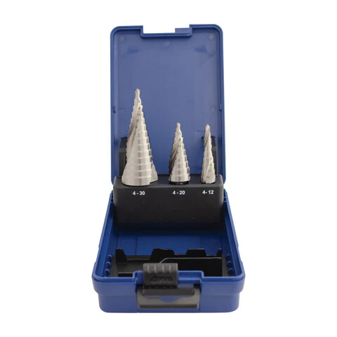 Makita STEP DRILL BIT HSS-G SPRIAL FLUTE SET 4-12 4-20 4-30mm - 3pc P-69951