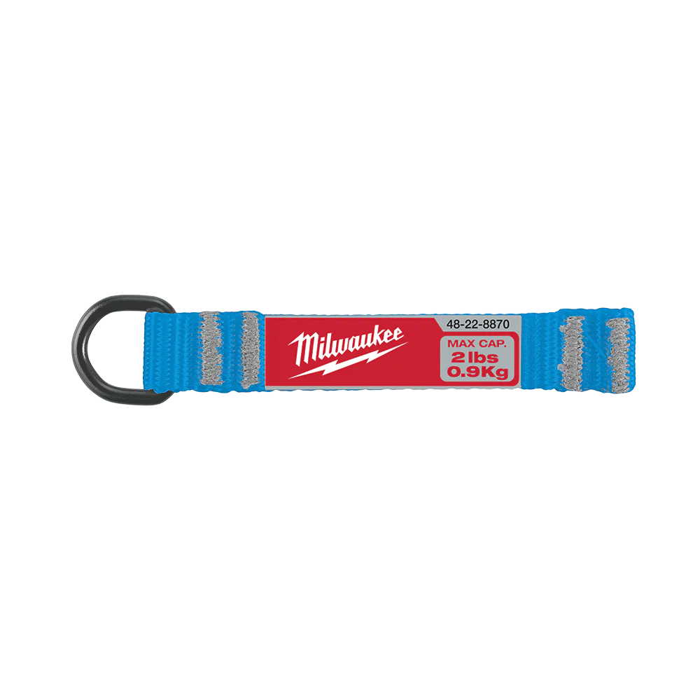 Milwaukee 0.9kg (2lb) D-Ring Web Lanyard Attachment 5 Pack - To use with Self Adhering Tape - 48228870