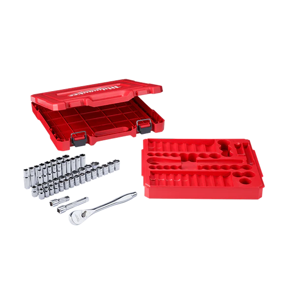 Milwaukee 1/2" Drive 47pc Ratchet & Socket Set SAE & Metric - 48229010