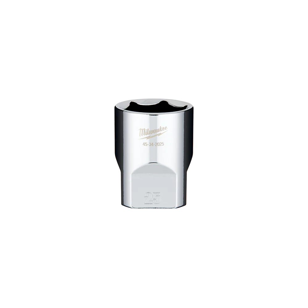 Milwaukee 1/2" Drive Socket  Metric Standard 25mm - 45342025