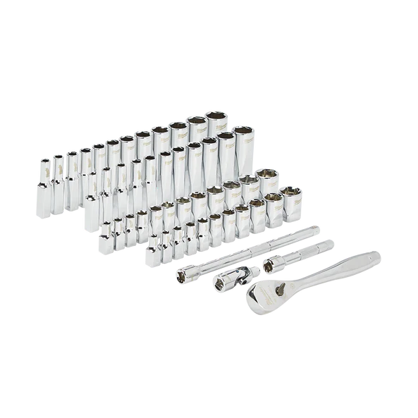Milwaukee 1/4” Drive 50pc Ratchet & Socket Set SAE & Metric  - 48229004