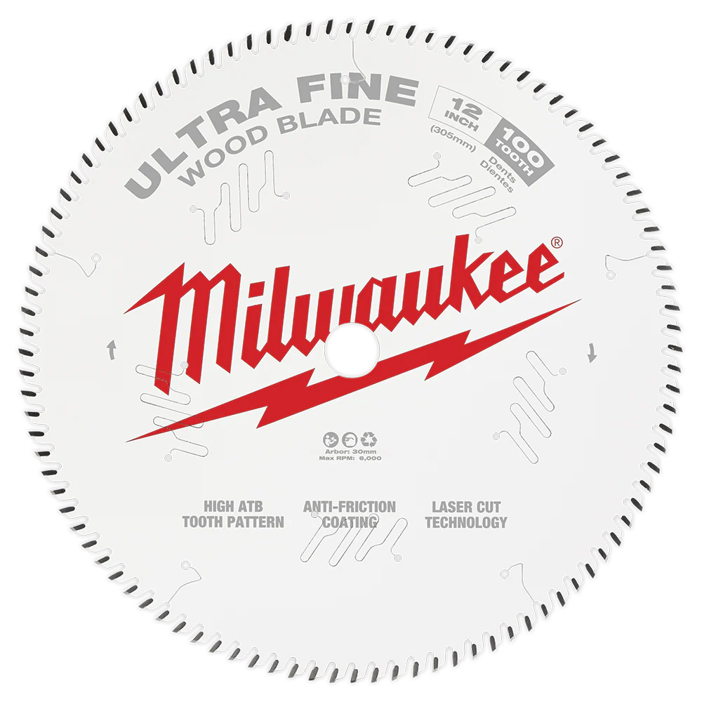 Milwaukee 12" 305mm 100T ULTRA FINE FINISH Blade - 48408228