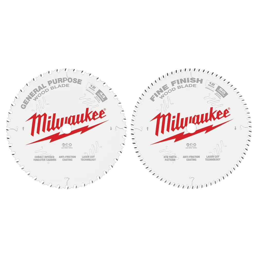 Milwaukee 12" 305mm 44T + 80T Two Pack Blade - 48408232