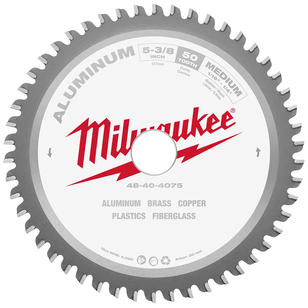 Milwaukee 137mm (5-3/8") 50T Aluminium Circular Saw Blade (suits M18FMCS-0) - 48404075