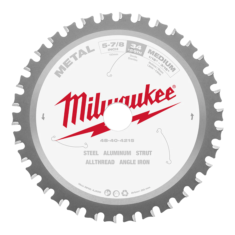 Milwaukee 150mm (5-7/8") 34T Metal Circular Saw Blade (suits M18FMCS-0) - 48404215