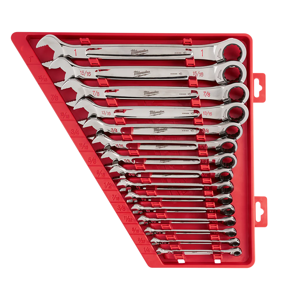 Milwaukee 15pc Ratcheting Combination Wrench Set – SAE - 48229416