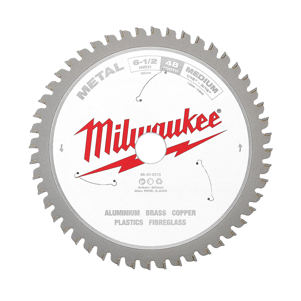 Milwaukee 165mm (6-1/2") 48T Metal Circular Saw Blade - 48408315