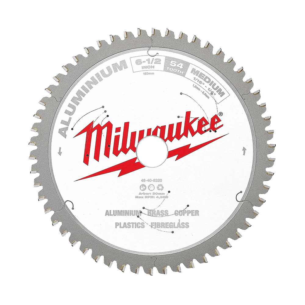 Milwaukee 165mm (6-1/2") 54T Aluminium Circular Saw Blade - 48408320