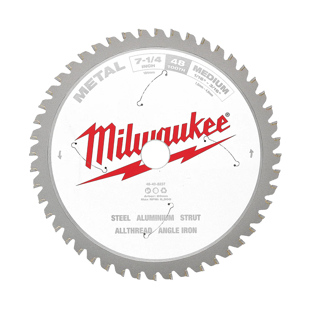 Milwaukee 184mm (7-1/4") 48T Metal Circular Saw Blade - 48408237