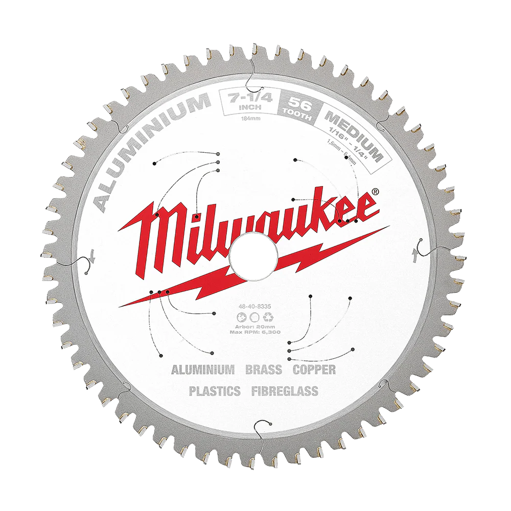 Milwaukee 184mm (7-1/4") 56T Aluminium Circular Saw Blade - 48408335