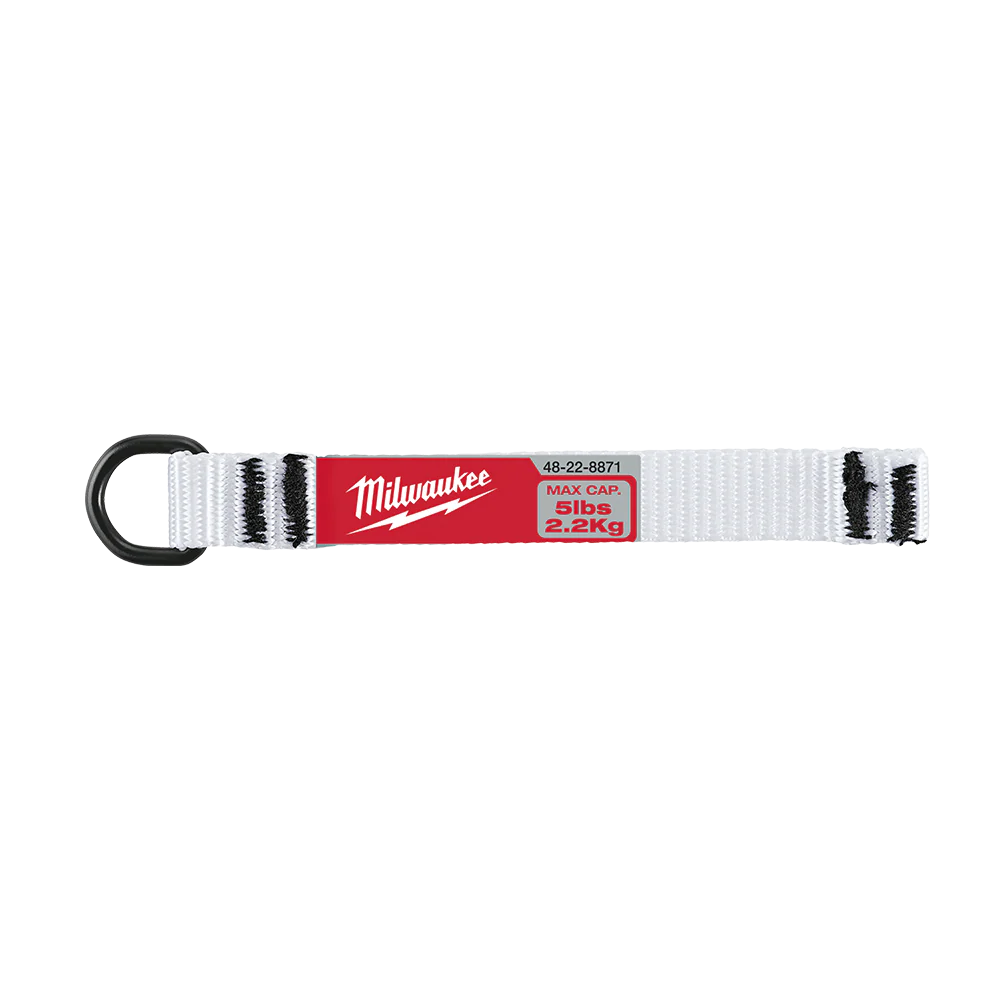 Milwaukee 2.2kg (5lb) D-Ring Web Lanyard Attachment 5 Pack - To use with Self Adhering Tape - 48228871