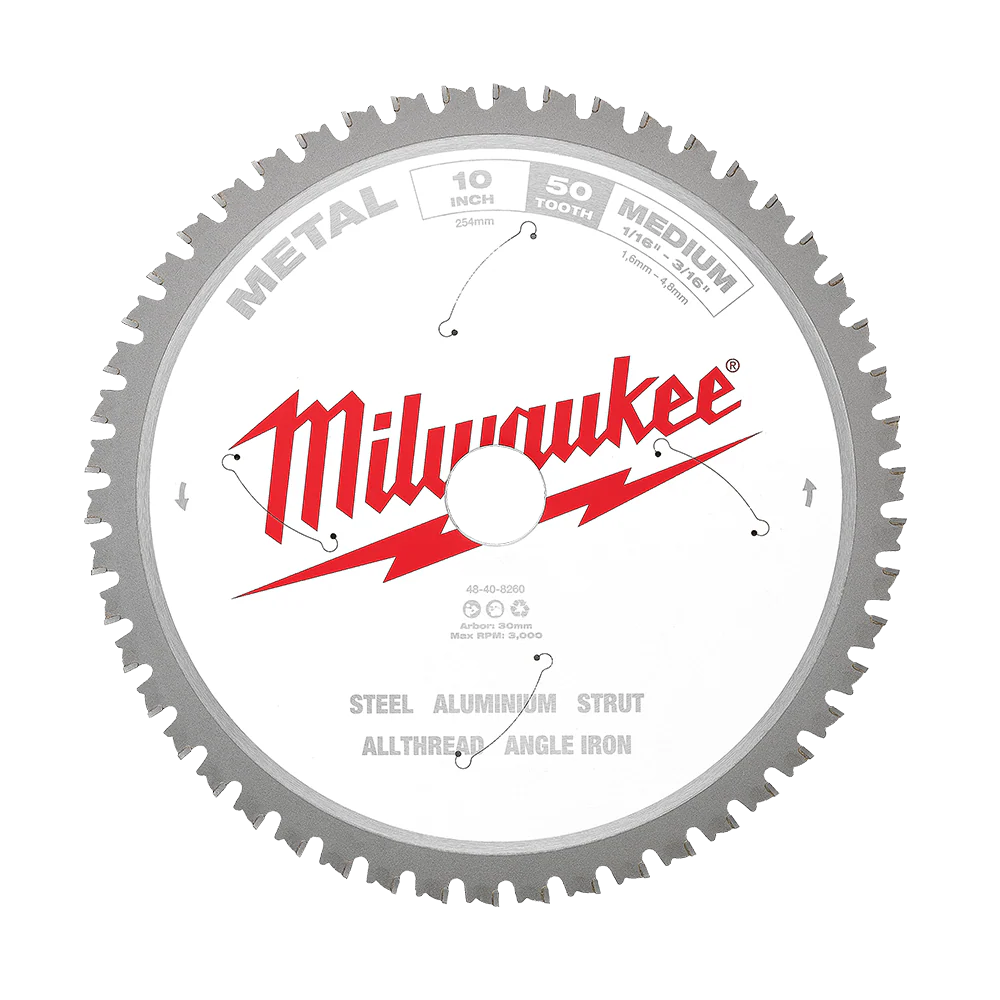 Milwaukee 254mm (10") 50T Metal Circular Saw Blade - 48408260