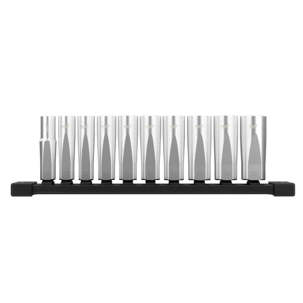 Milwaukee 3/8" Drive 10pc Metric Deep Socket Set with Storage Rail - 48229505