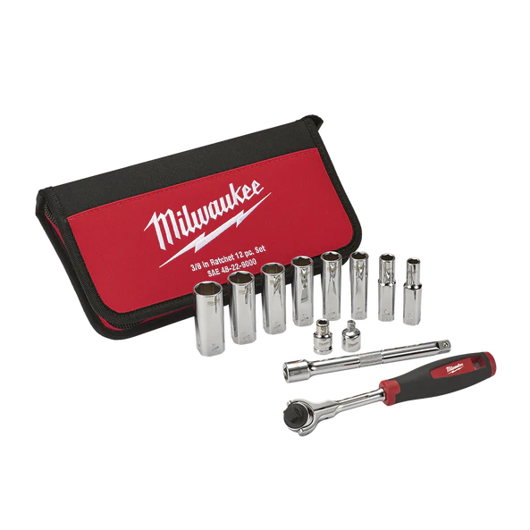 Milwaukee 3/8" Drive 12pc SAE Socket Set - 48229000