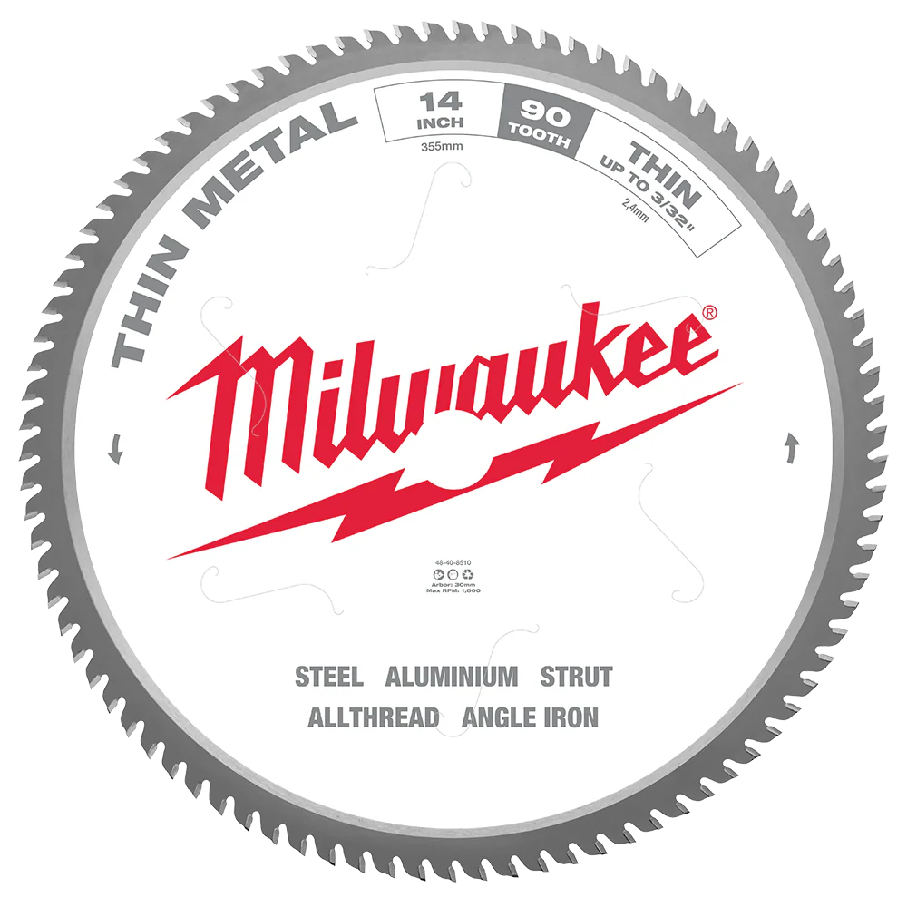 Milwaukee 355mm (14") 90T Thin Metal Circular Saw Blade - 48408510
