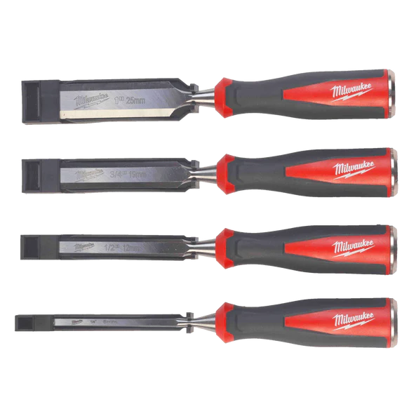 Milwaukee 4pc Beveled Edge Chisel Set  - 4932479897 - Image 2