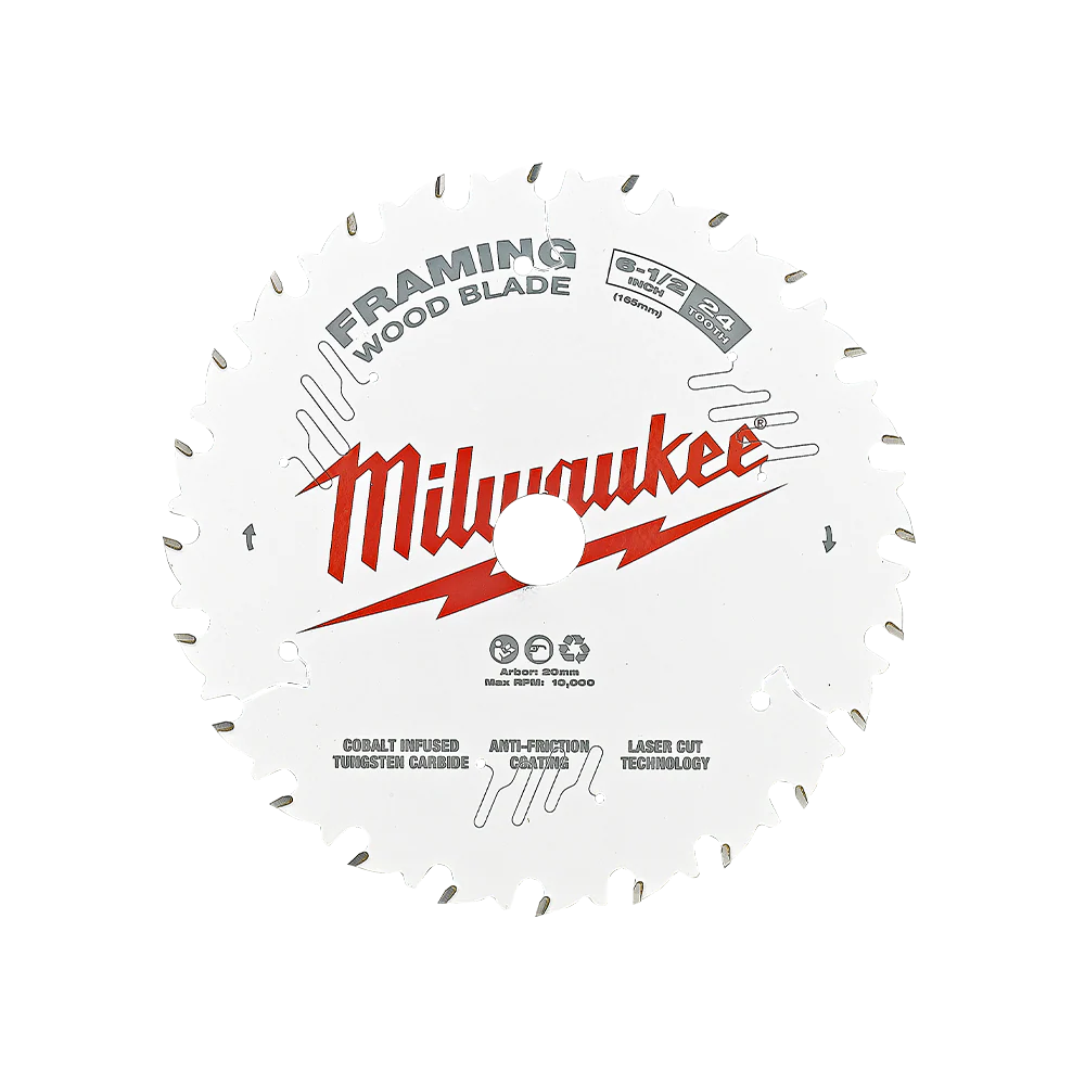 Milwaukee 6-1/2" 165mm 24T FRAMING Blade - 48408620
