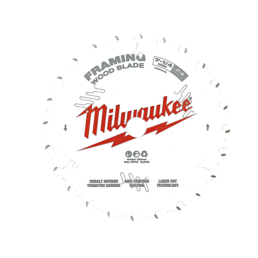 Milwaukee 7-1/4" 184mm 24T FRAMING Blade - 48408720