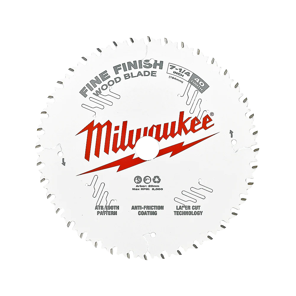Milwaukee 7-1/4" 184mm 40T FINE FINISH Blade - 48408726
