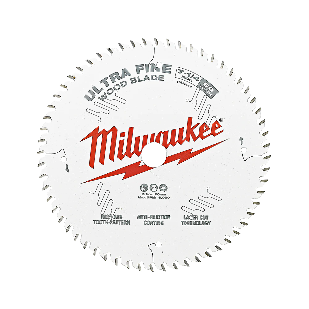 Milwaukee 7-1/4" 184mm 60T ULTRA FINE Blade - 48408730