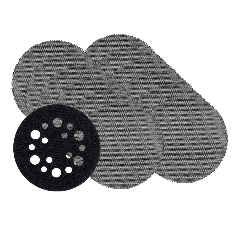 Milwaukee 75mm (3") 220 Grit POWERGRID™ H&L Mesh sanding discs 12PK + Pad Saver (fits M12FSDR75) - 48806220