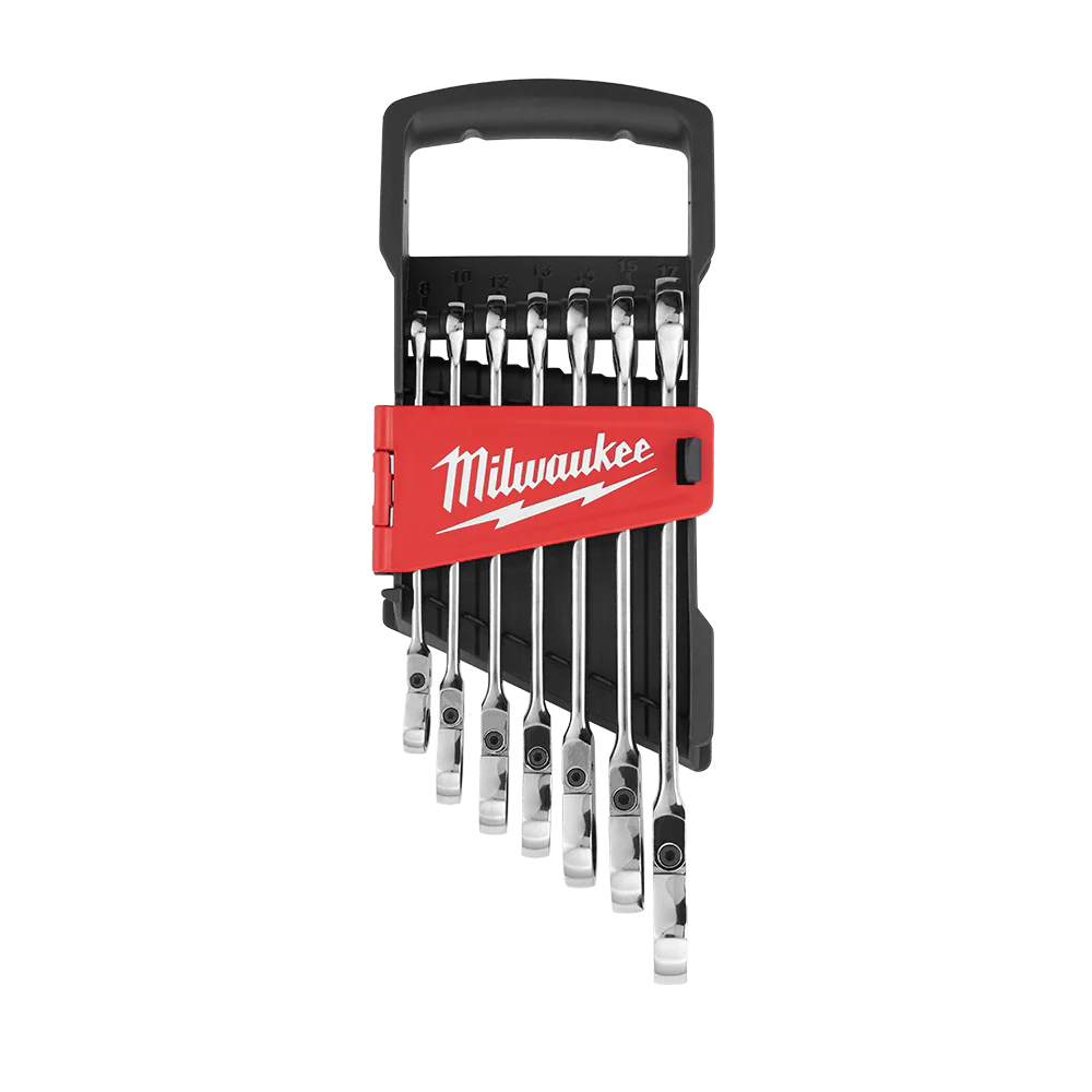 Milwaukee 7pc Flex-Head Ratcheting Wrench Set – Metric - 48229529