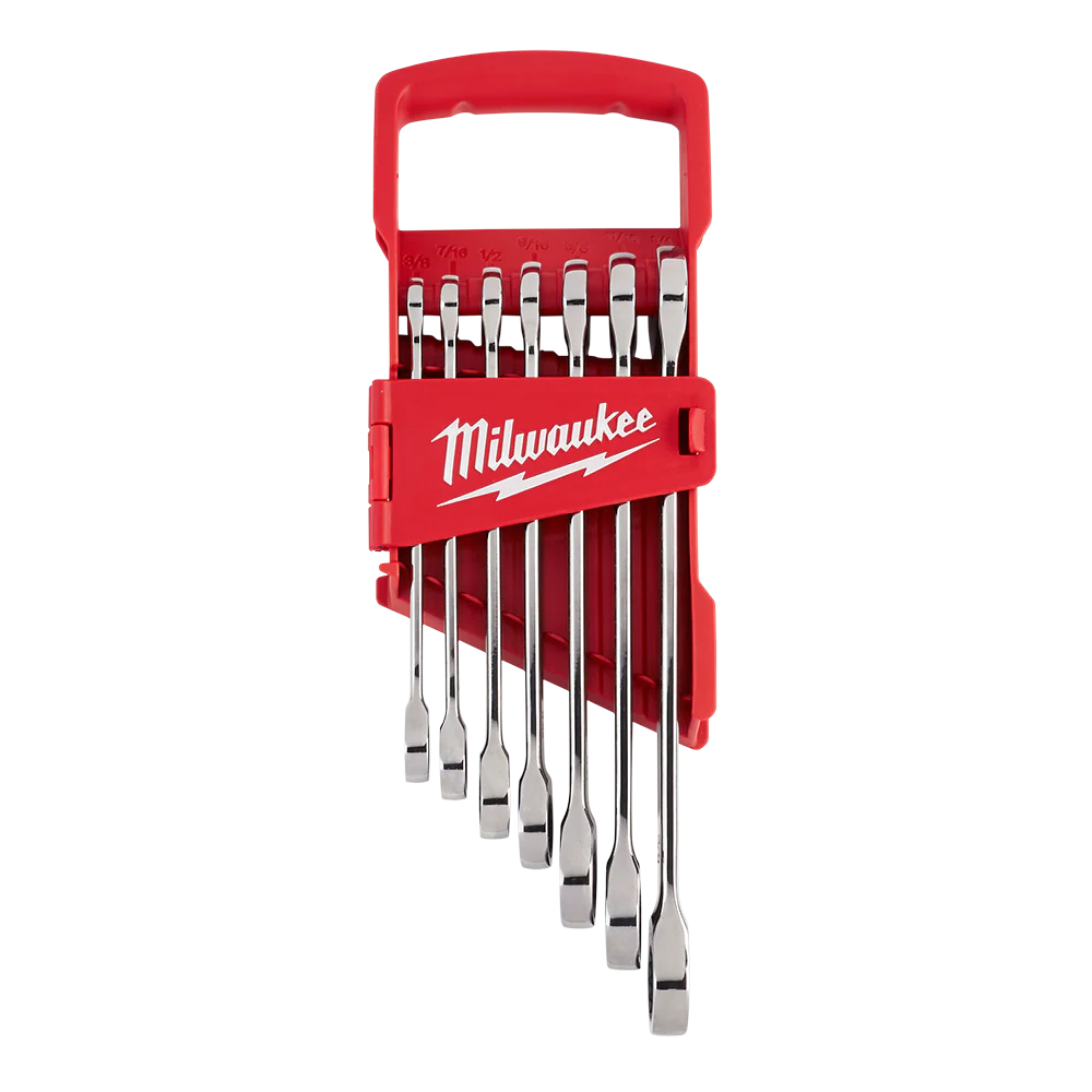 Milwaukee 7pc Ratcheting Combination Wrench Set – SAE - 48229406