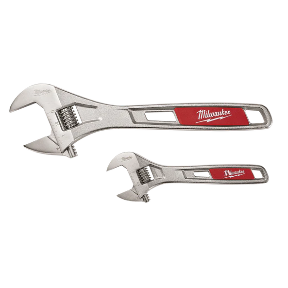 Milwaukee Adjustable Wrench 250mm & 150mm 2pk - 48227400
