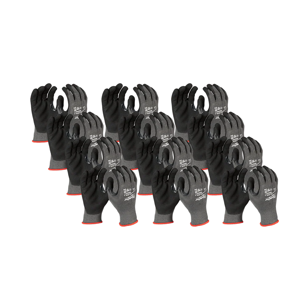 Milwaukee Cut 5(E) Nitrile Dipped Gloves 12 Pack - S - 48228950A
