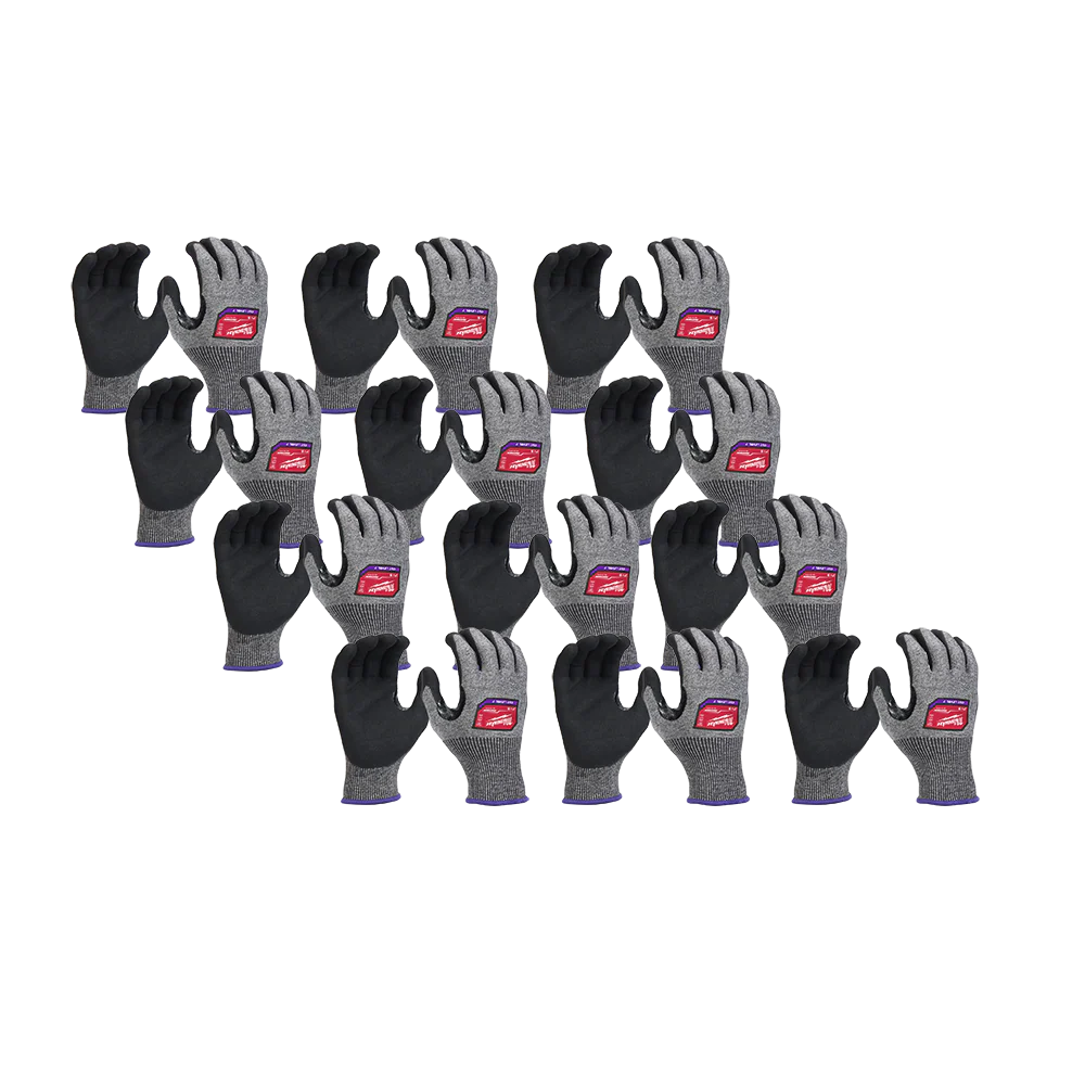 Milwaukee Cut 7(F) High Dexterity Nitrile Dipped Gloves 12 Pack - L - 48737012A