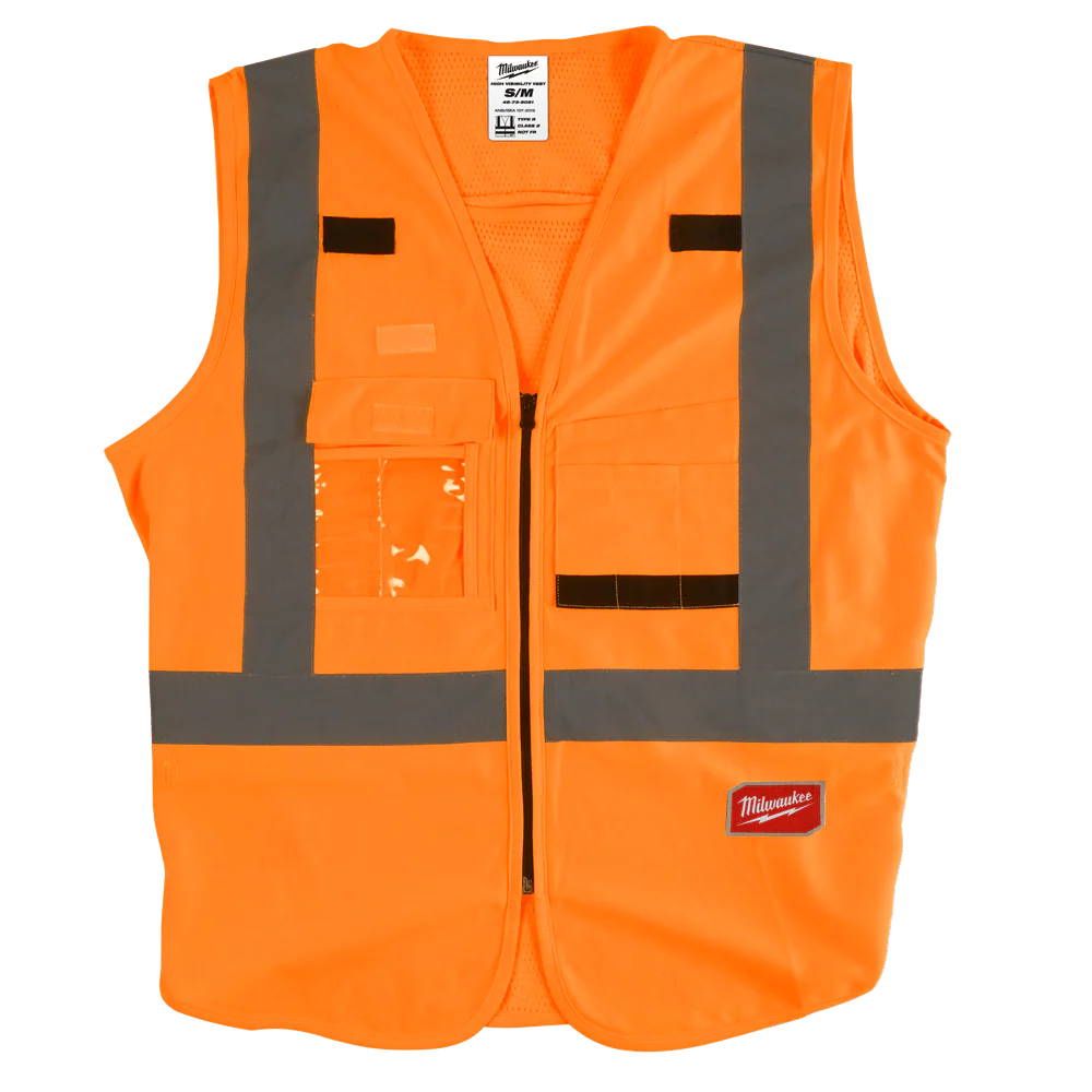 Milwaukee High Visibility Safety Vest 10 Pockets 1 Pack - Orange - L/XL  - 48735032
