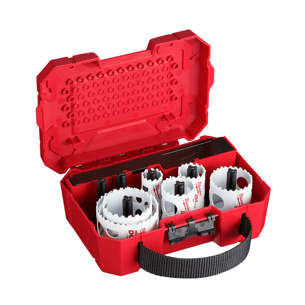 Milwaukee Hole Dozer™ Hole Saw Kit 10 Pce
22mm, 29mm, 35mm, 44mm, 51mm, 64mm, 2 x arbors, 2 x pilot drill - 49224095