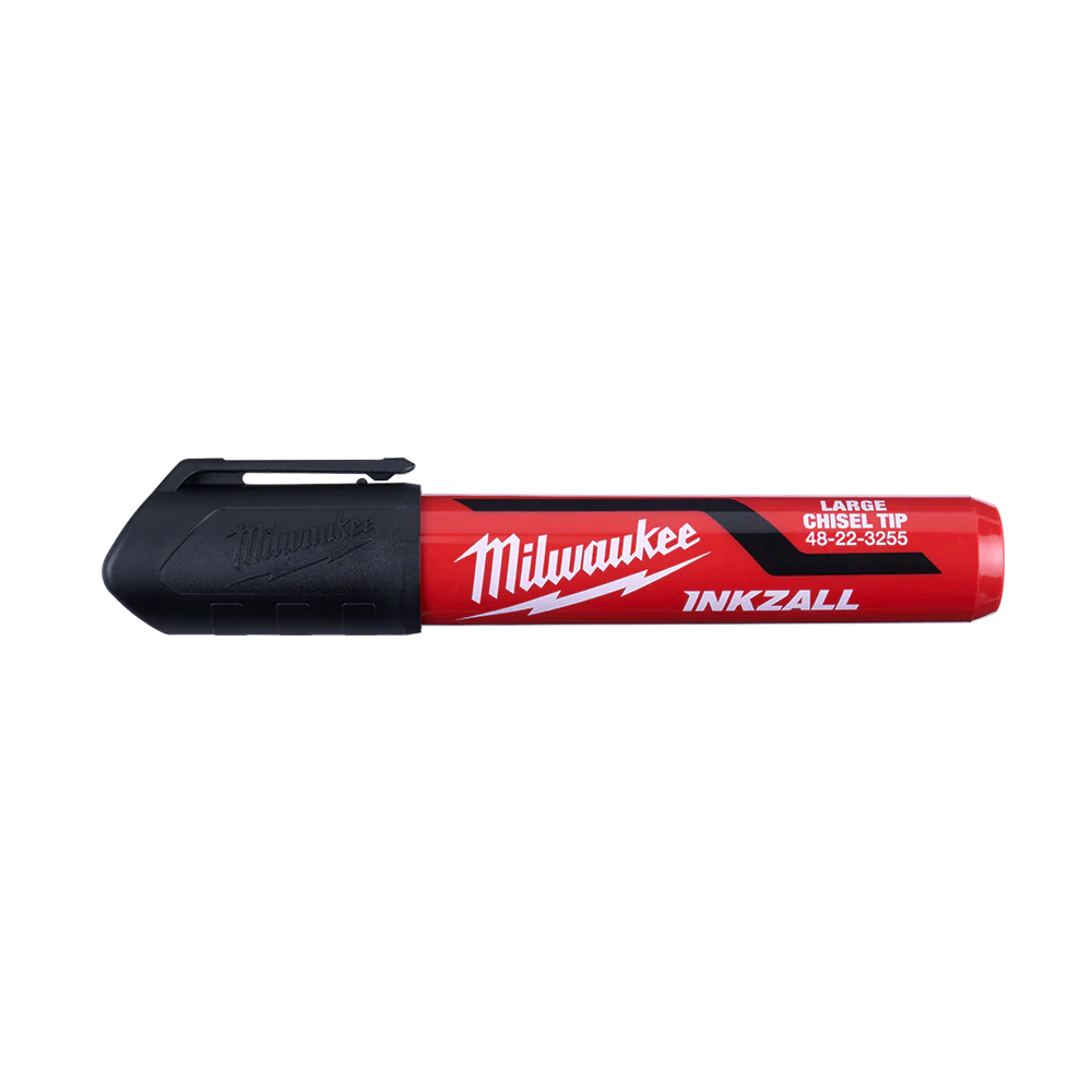 Milwaukee INKZALL™ L Chisel Tip Mrkr 6.2mm Blk 12pk  - 48223255