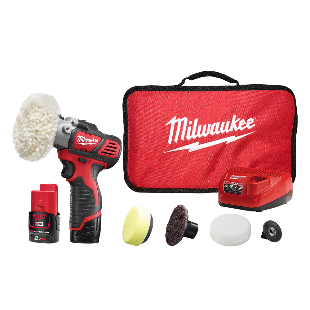 Milwaukee M12™ Spot Polisher/Detail Sander (2x 2.0Ah) - M12BPS-202B