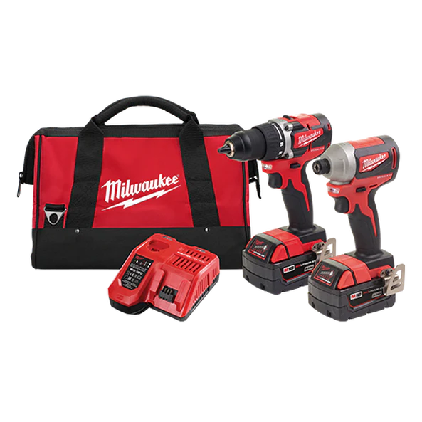 Milwaukee M18™ Compact Brushless 2 Piece Power Pack 2A (M18CBLDD-0, M18CBLID-0) - M18CBLPP2A-302B