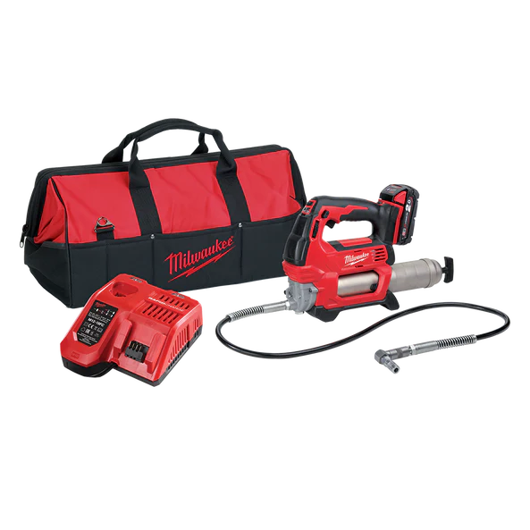 Milwaukee M18™ Cordless 2-Speed Grease Gun Kit (1x 2.0Ah) - M18GG-201B