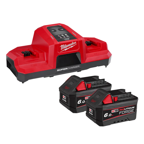 Milwaukee M18™ REDLITHIUM™ FORGE™ 6.0Ah Super Charger Starter Pack - M18FSPD602B