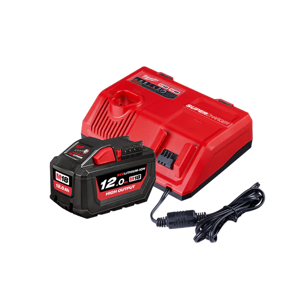 Milwaukee M18™ REDLITHIUM™ HIGH OUTPUT™ 12.0Ah Super Charger Starter Pack - M18HOSPS121B