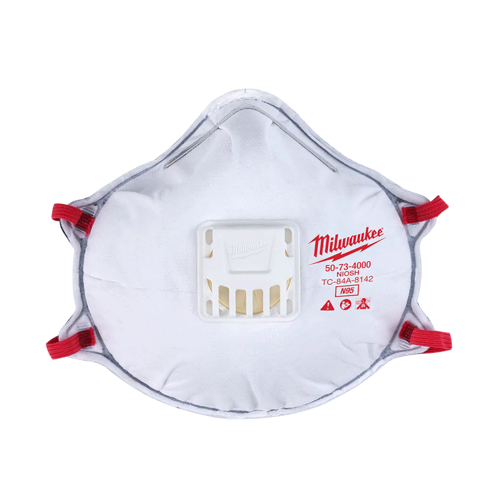 Milwaukee N95 Disposable Valved Respirators with Gasket 1 Pack - 48734001