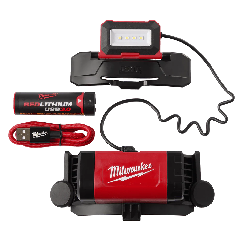 Milwaukee REDLITHIUM™ USB Rechargeable BOLT Headlamp 3.0 Ah Kit 1 Pack - L4BOLTHL301