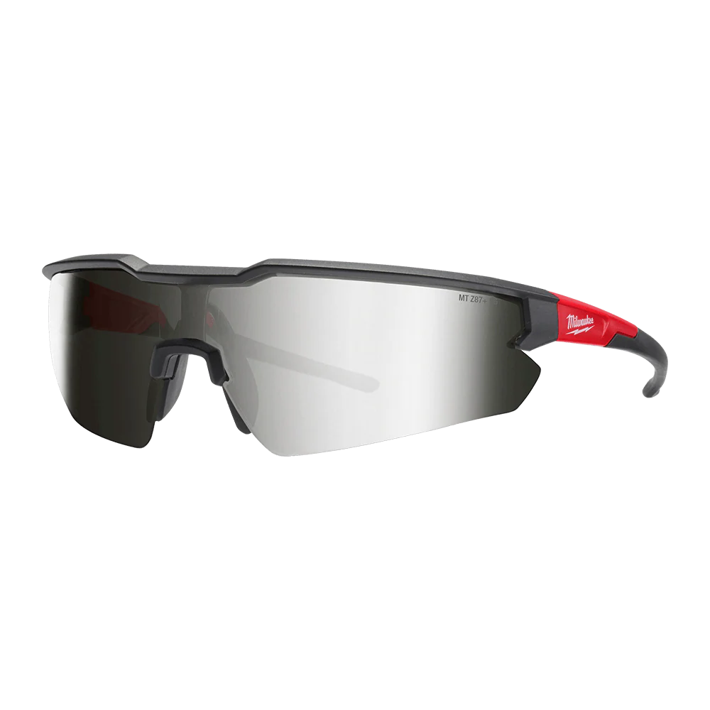 Milwaukee Safety Glasses 1 Pack - Silver Mirror - 48732946