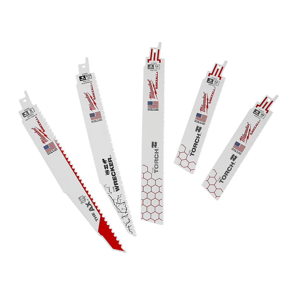 Milwaukee SAWZALL™ Demolition Blades 5-Piece Set - 49222205