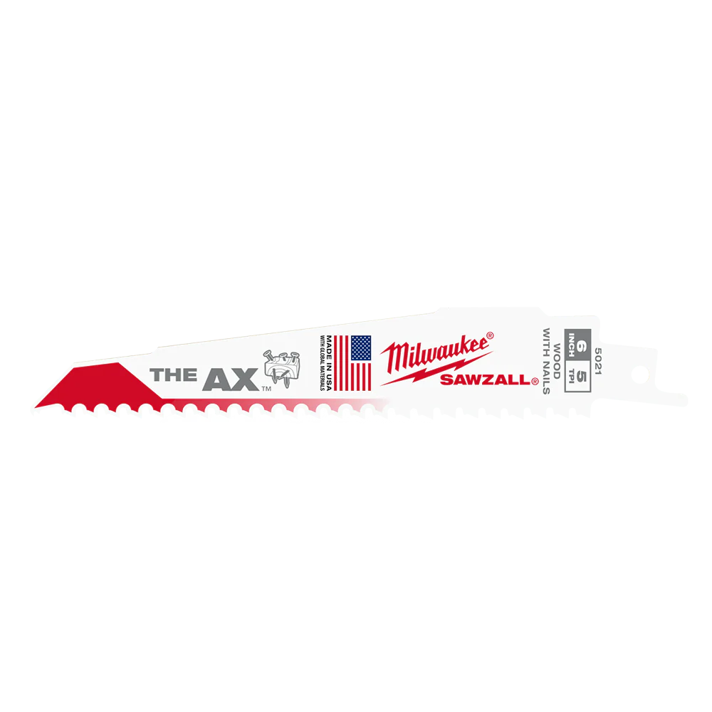 Milwaukee SAWZALL™ The AX™ 150mm 6" 5TPI Blade 5 Pack - 48005021