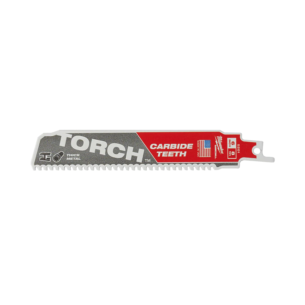 Milwaukee SAWZALL™ The TORCH™ with Carbide Teeth 150mm 6" 8TPI Blade 1 Pack - 48005201